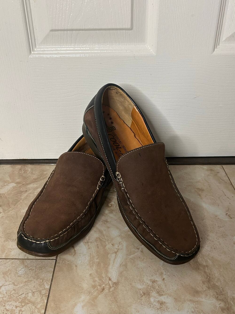 Mephisto Baduard Loafers 10.5 Men Brown Leather Cool-Air Driving Moccasin Luxury